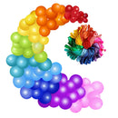 Runch 100 Latex Balloons | Multicolored 12 Inch Latex Balloon Celebration | Premium Thick Balloons for Birthday