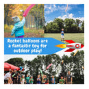 Pack of 100 Rocket Balloons Plus 1 Easy-to-Use Pump | Party Pack, No Refill Needed | (Pump color may vary)