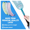 Pack of 100 Rocket Balloons Plus 1 Easy-to-Use Pump | Party Pack, No Refill Needed | (Pump color may vary)