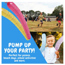 Pack of 100 Rocket Balloons Plus 1 Easy-to-Use Pump | Party Pack, No Refill Needed | (Pump color may vary)