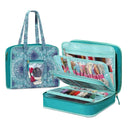 FINPAC Storage Bag for Sewing And Craft Supplies | Large Capacity Travel Organizer Bag With Transparent Pockets And Knitting Handle