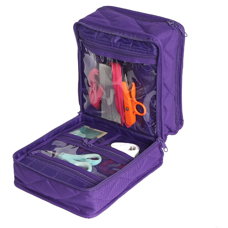 Earthwise | Craft Storage Organizer Bag | Scrapbooks | Beauty Makeup Case With Dividers For Cosmetics | Toiletries