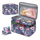 FINPAC Sewing Accessories Storage Case And Organizer | Double Layer Sewing Kits Carrying Bag With Wrist Support Cushion For Threads