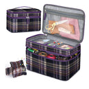 FINPAC Sewing Accessories Storage Case And Organizer | Double Layer Sewing Kits Carrying Bag With Wrist Support Cushion For Threads