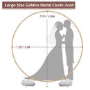 IDAODAN Metal Round Balloon Arch Kit For Decoration | 7.2 Feet | Golden Circle Balloon | Arch Backdrop