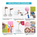 Balloon Arch Stand Kit With Base | VETOGETHER Adjustable Balloon Arch Support Kit With 55pcs Balloon Clips