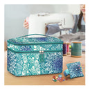 FINPAC Sewing Accessories Storage Case And Organizer | Double Layer Sewing Kits Carrying Bag With Wrist Support Cushion For Threads