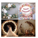 IDAODAN Metal Round Balloon Arch Kit For Decoration | 7.2 Feet | Golden Circle Balloon | Arch Backdrop
