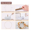 IDAODAN Metal Round Balloon Arch Kit For Decoration | 7.2 Feet | Golden Circle Balloon | Arch Backdrop