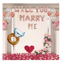 Rose Gold Will You Marry Me Balloons Marry Me Balloons & 2000 PCS Dark Red Silk Rose Petals Wedding Flower