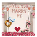 Rose Gold Will You Marry Me Balloons Marry Me Balloons & 2000 PCS Dark Red Silk Rose Petals Wedding Flower