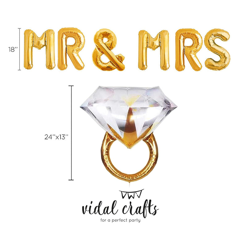 VIDAL CRAFTS Gold Engagement Party Decorations | Gold Engagement Banner