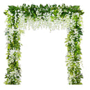 HANDIC Wisteria Garland 5pack 33Ft Artificial Wisteria Vine Hanging Flowers Fake Vines Plants