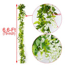 HANDIC Wisteria Garland 5pack 33Ft Artificial Wisteria Vine Hanging Flowers Fake Vines Plants