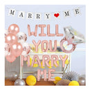 Geloar Will You Marry Me Decorations | Will You Marry Me Balloons Marry Me Banner Diamond Ring Balloon For Marriage