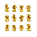 Srenta Gold Globe Weights | Heavy Balloon Weight |  Pack of 12 Foil Balloon Weights