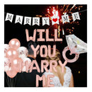 Geloar Will You Marry Me Decorations | Will You Marry Me Balloons Marry Me Banner Diamond Ring Balloon For Marriage