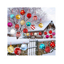 30 Pieces Outdoor Double Sided Lawn Decorations Christmas Hanging Ornaments Plastic Outdoor Holiday Decoration