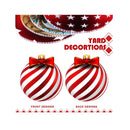 30 Pieces Outdoor Double Sided Lawn Decorations Christmas Hanging Ornaments Plastic Outdoor Holiday Decoration