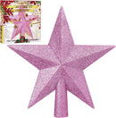 Aneco Glitter Christmas Tree Topper Shatter-Proof Christmas Tree Decoration Treetop for Holiday Ornament or Home Decor