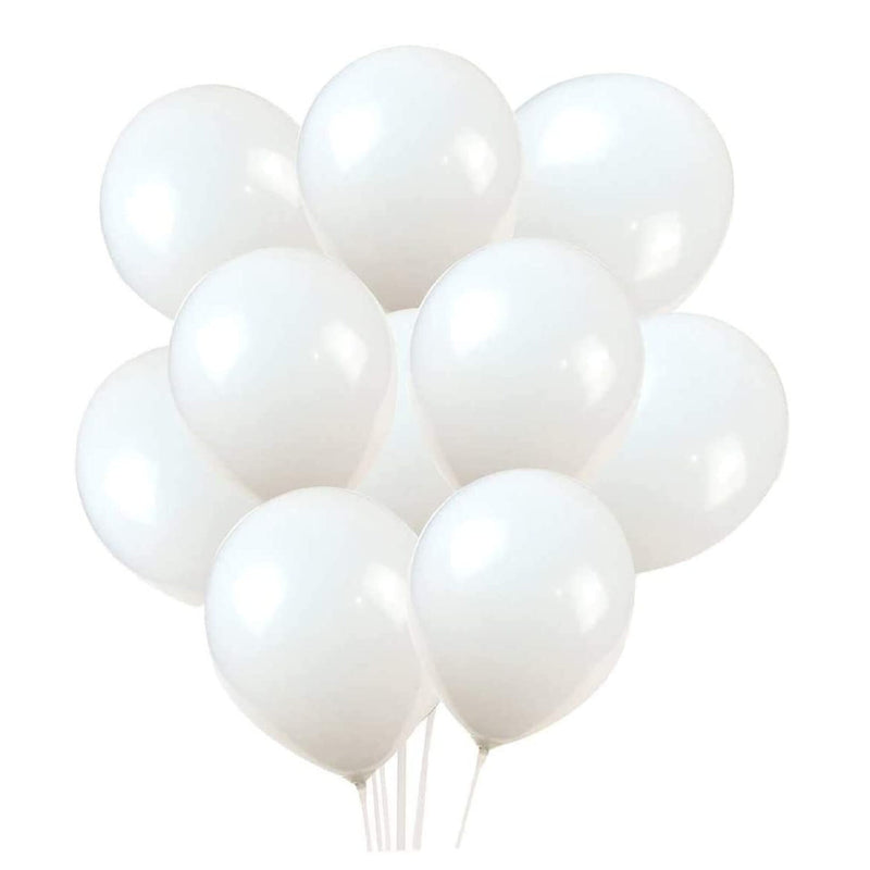 Latex Balloons | 100-Pack |  12-Inch White Balloons