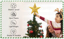Aneco Glitter Christmas Tree Topper Shatter-Proof Christmas Tree Decoration Treetop for Holiday Ornament or Home Decor