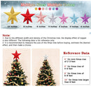 Aneco Glitter Christmas Tree Topper Shatter-Proof Christmas Tree Decoration Treetop for Holiday Ornament or Home Decor