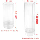 MILIVIXAY 2 Octagonal Pillar Candle Molds | Plastic Candle Mold For Beeswax | Candle Making Molds