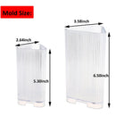 MILIVIXAY 2 Striped Triangle Shaped Candle Molds | Candle Molds With Ribbed Pillar For Making Candles