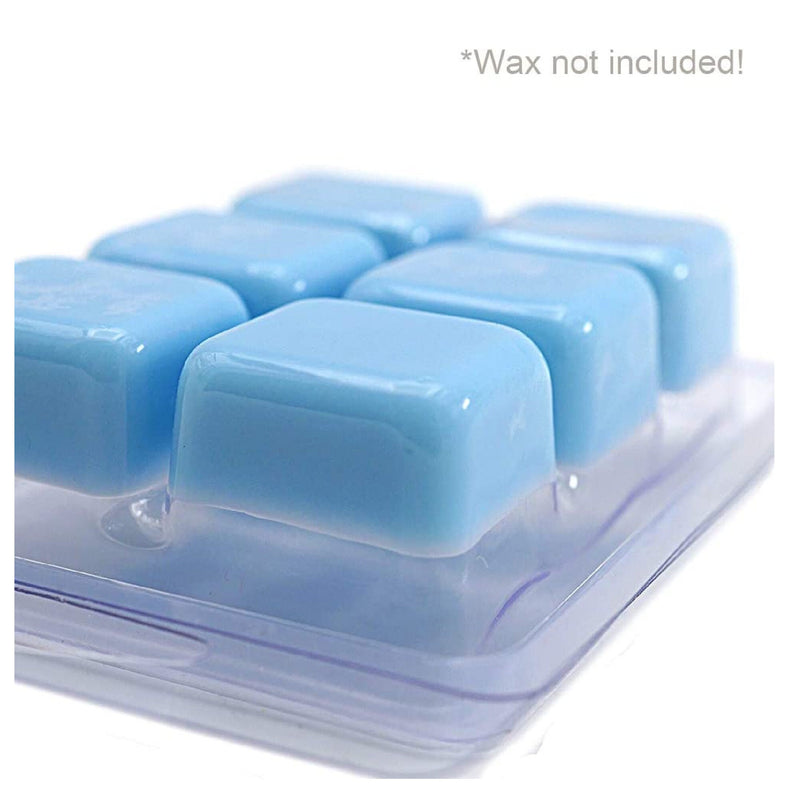 20pcs Clear Plastic Wax Melt Molds 6 Cell Wax Melt Clamshell