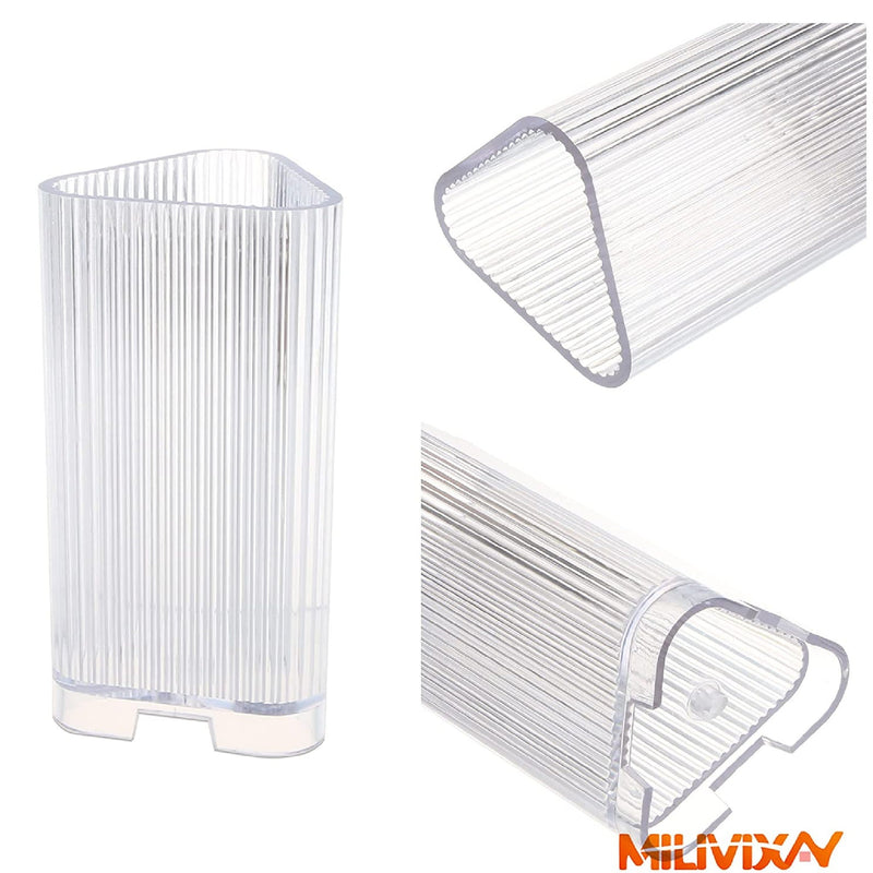 MILIVIXAY 2 Striped Triangle Shaped Candle Molds | Candle Molds With Ribbed Pillar For Making Candles