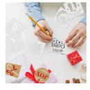 24 x 3" x 3" Small Christmas Stencils for Painting On Wood Slices | DIY Christmas Ornaments