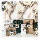 24 x 3" x 3" Small Christmas Stencils for Painting On Wood Slices | DIY Christmas Ornaments