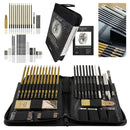 EVAZAR London Drawing & Sketching Pencils Kit; Includes Graphite And Charcoal Pencils And Sticks