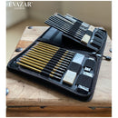 EVAZAR London Drawing & Sketching Pencils Kit; Includes Graphite And Charcoal Pencils And Sticks