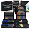 Drawing Kit | Shuttle Art 103 Pack Drawing Pencil Set | Drawing And Sketching Art Set With Colored Pencils