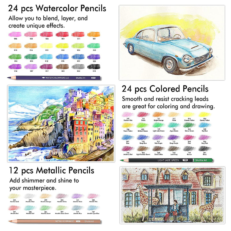 Drawing Kit Shuttle Art 103 Pack Drawing Pencils Set Sketching and