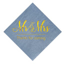 Wedding Napkins Mr & Mrs Gold Cocktail Drinks Dessert Napkins for Wedding Shower Engagement Party Decorations