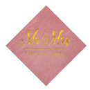 Wedding Napkins Mr & Mrs Gold Cocktail Drinks Dessert Napkins for Wedding Shower Engagement Party Decorations