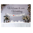 Nine To Nine Wedding Decorations Set | Large Mr And Mrs Sign And Just Married Banner