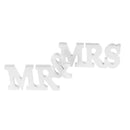 Super Z Outlet White Wooden Mr And Mrs Signs Wedding Gift For Party Table Dinner Decoration