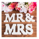 Super Z Outlet White Wooden Mr And Mrs Signs Wedding Gift For Party Table Dinner Decoration