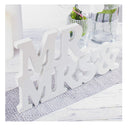 Super Z Outlet White Wooden Mr And Mrs Signs Wedding Gift For Party Table Dinner Decoration