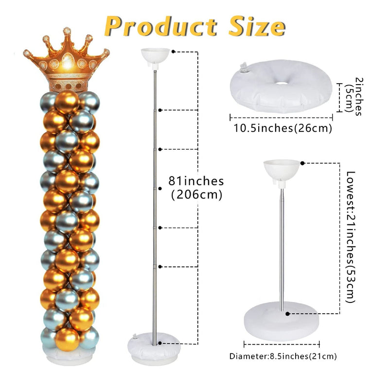 OurWarm Metal Balloon Column Support Kit | 81 Inches | Adjustable Balloon Tower Support Kit