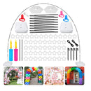 Outdoor Adjustable Base Balloon Arch Kit | 60 Balloon Clips | Bomb | 9ft Tall Balloon Arch Stand For Birthday