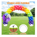 Outdoor Adjustable Base Balloon Arch Kit | 60 Balloon Clips | Bomb | 9ft Tall Balloon Arch Stand For Birthday
