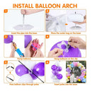 Outdoor Adjustable Base Balloon Arch Kit | 60 Balloon Clips | Bomb | 9ft Tall Balloon Arch Stand For Birthday