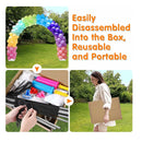 Outdoor Adjustable Base Balloon Arch Kit | 60 Balloon Clips | Bomb | 9ft Tall Balloon Arch Stand For Birthday
