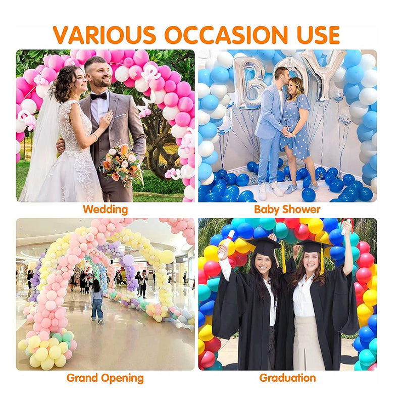 Outdoor Adjustable Base Balloon Arch Kit | 60 Balloon Clips | Bomb | 9ft Tall Balloon Arch Stand For Birthday