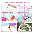 Balloon Arch And Balloon Pump Kit | 182 Pieces 9ft 10ft Adjustable Balloon Arch Stand With Bases for Outdoor